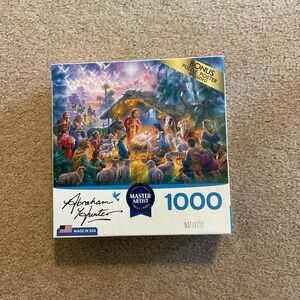 Nativity 1000-Piece Puzzle - Blue and Gold